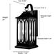 Mallorey 2 Light 20.01 inch Powder Coated Black Outdoor Wall Sconce